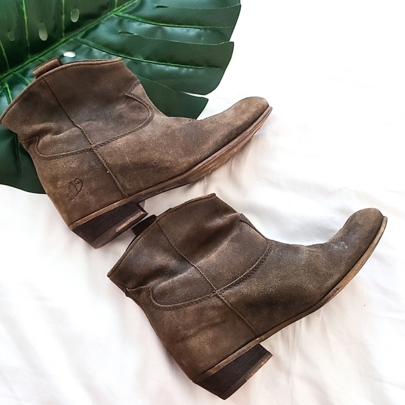 Brown leather slip on booties - Picture 5 of 12